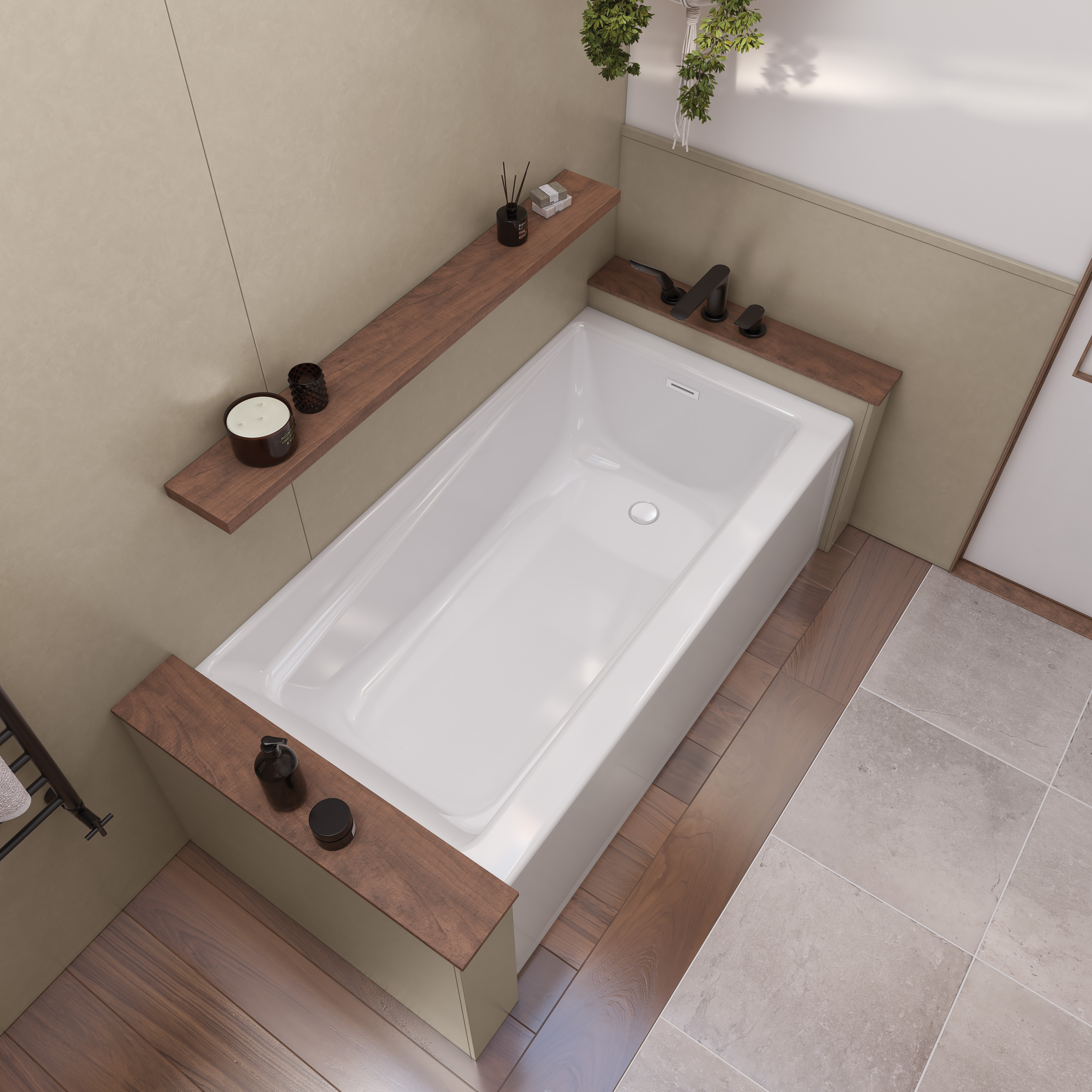 EXHIBIT6030-WHITE-LINEAR-TOP-VIEW-DECO-DRAIN-WHITE